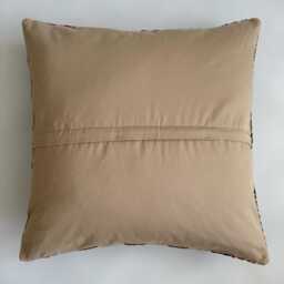 Handmade Cushion Cover, Embroidered Multicolour Turkish Cushion, Pillow, Decorative Kilim 24''x24''/60x60 cm - thumbnail 4