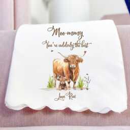 Personalised Blanket, Highland Cow Gifts, Gifts For Mum, Gift For Mum Her, Throw - thumbnail 4