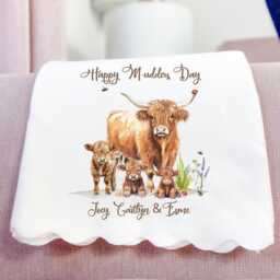 Personalised Blanket, Highland Cow Gifts, Gifts For Mum, Gift For Mum Her, Throw - thumbnail 3
