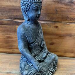 stone Garden Large Highlighted Bronze Maze Robe Buddha Gift Concrete Ornament - thumbnail 3