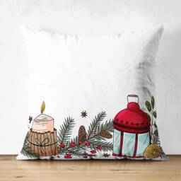 Christmas Suede Cushion Covers With Multicoloured - Xmas Deco Accessories Theme Double Sided Printed Soft Multi Size Options - thumbnail 3