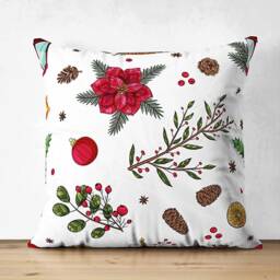 Christmas Suede Cushion Covers With Multicoloured - Xmas Deco Accessories Theme Double Sided Printed Soft Multi Size Options - thumbnail 2