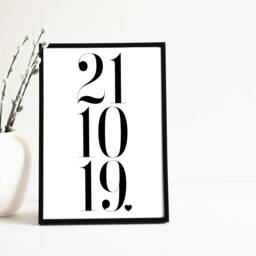 Special Date, Personalised Date Poster, Wedding Day Print, Anniversary Gift, Valentines Gifts, Custom Date Wall Art, New Home Gift - thumbnail 2