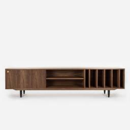 Mid-Century Sideboard, Dresser, Commode, Credenza Made Of Walnut Vaneer - Livlo O-S18