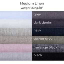 Navy Blue Linen Curtain Panel, Tie Top Window Treatment, Modern Style - thumbnail 4