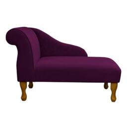 Handmade Plush Plum Purple Mini Chaise Longue Small Sofa Daybed - thumbnail 3
