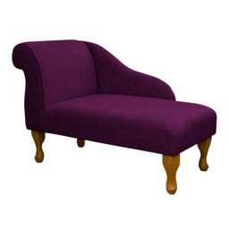 Handmade Plush Plum Purple Mini Chaise Longue Small Sofa Daybed - thumbnail 2
