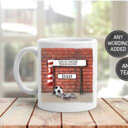 Personalized Football Street Sign Gift Custom Mug, Cushion & Coaster - thumbnail 2