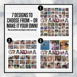 Grandma Photo Pillow Family Keepsake Memory Cushion Velvet Design Picture Gift Grandmother Birthday Special Present Personalised Item - thumbnail 4