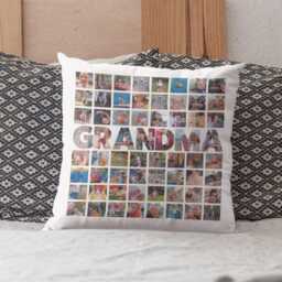 Grandma Photo Pillow Family Keepsake Memory Cushion Velvet Design Picture Gift Grandmother Birthday Special Present Personalised Item - thumbnail 3