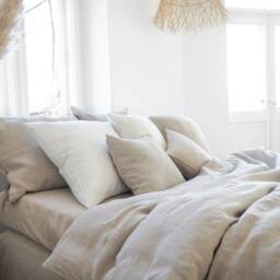Natural Linen Duvet Cover - Soft Stonewashed Bedding, Queen & King Sizes - thumbnail 2