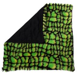 Beautiful & Soft Crocodile/Dinosaur Scale Faux Fur Fluff Cushion Cover Great Fun Fabric Decorative Fits 18 X - thumbnail 3