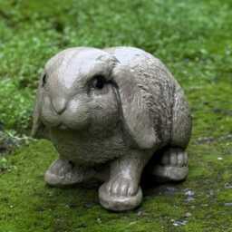 Concrete Rabbit Garden Statue Bunny Sculpture Rustic Figurine Garden Bunny Outdoor Ornament - thumbnail 2