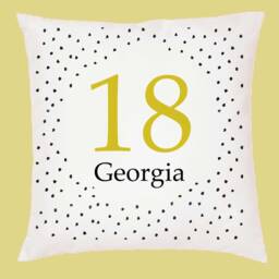 Personalized 18Th Birthday Cushion Floral Name Gift - thumbnail 3