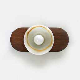 Walnut & Onyx Stone Vanity Lighting Bathroom Wall Light Bedside Fixture Dining Room Sconce Foyer - thumbnail 2