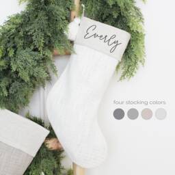 Personalized Christmas Stocking - Customized Name Children Stockings Farmhouse Monogram Family - thumbnail 1