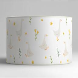 Lampshade Goose & Flower, Children's Fabric Light, Baby Room Decoration, Pastel Lighting Fixture, Available Pendant Light - thumbnail 2