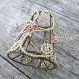 Handmade in France Lampshade Beadwork/Bohemian - thumbnail 1