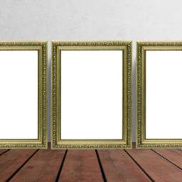 A2 Poster Frames/ A3/A4 Photo Frame A5 - Black Gold Picture Ornate With A Matt -Pack Of 3 Frames Shabby Chic - thumbnail 3