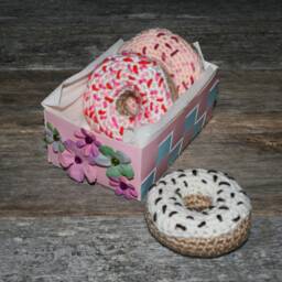 Crochet Donut - Box Set Of 3 Tea Party Food Pretend Play - thumbnail 3