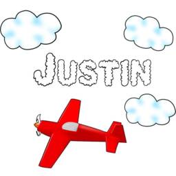 Airplane Nursery Decor - Custom Name Decal Boys Room Personalized Sticker Wall Art Print - Vwaq-Ttc11-P - thumbnail 2
