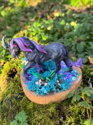Night Mare Unicorn Ardenweald Diorama 12cm X 15cm 3D Printed Figure - thumbnail 1