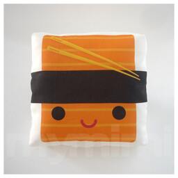 Sushi Pillow Kawaii Shrimp Roll Food Plush - 7x7 - thumbnail 1