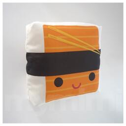 Sushi Pillow Kawaii Shrimp Roll Food Plush - 7x7 - thumbnail 2