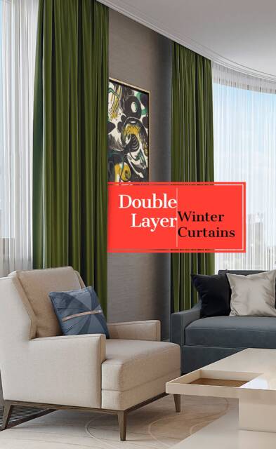 Thermal Curtains, Thick Heavy Curtains, Double Sided Winter Curtain, Insulated Door Curtain - image 1