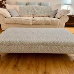 Linwood Ashfield, Footstool, Selection Of Sizes, Style Victoria Fabric Ashfield - Made To Order - thumbnail 2