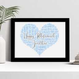 Personalised Retirement Word Art Print, Custom Wall Framed Picture Nl - thumbnail 2