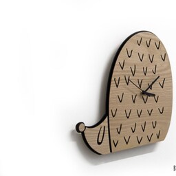Cute Hedgehog - Wooden & Acrylic Wall Clock Kids Nursery Room Teens Baby - thumbnail 2