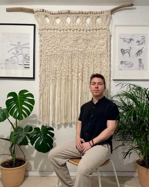 One Of A Kind Large Macrame Wall Hanging, Abstract Textile Art For Interior - image 1