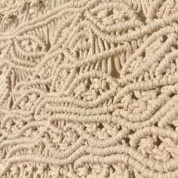 One Of A Kind Large Macrame Wall Hanging, Abstract Textile Art For Interior - thumbnail 3