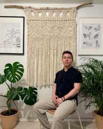 One Of A Kind Large Macrame Wall Hanging, Abstract Textile Art For Interior - thumbnail 1