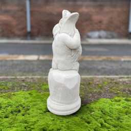 Boy With Snake Statue Stone Child Sculpture Concrete Figurine Handmade Patio Decoration Outdoor Ornament Kids Art Gift - thumbnail 3