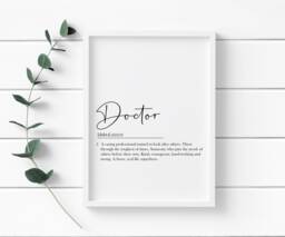 Doctor Definition Print - Printed Onto Thick 220Gsm Premium Finish Paper - A4 & A3 Sizes Available - thumbnail 1