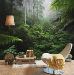 Tropical Jungle Leaves Vinyl Wallpaper Forest Wall Mural, Non-Toxic