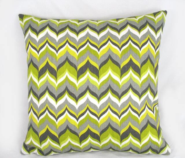 Kravet - Jonathan Adler Decorative Pillow Cushion Cover Accent Throw Chevron Wabash Laurel Lime - image 1