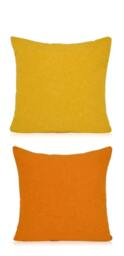 Brushed Shetland Cushion With Filler, Orange Or Yellow Colourful Home Decor - thumbnail 1