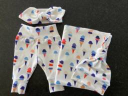 Baby Blanket & Newborn Hat Or Headband Set. Leggings. Ice Cream Swaddle. Take Home Photo Prop. Shower Gift