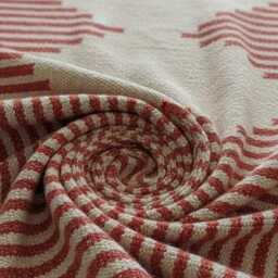 Handwoven Kilim Runner Rug Red & Cream Geometric Wool Carpet, Boho Bedroom Decor - thumbnail 2