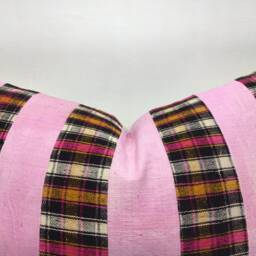 Vintage Turkish Kilim Pillow, Bohemian Handwoven Accent Pillow - 16x24 - thumbnail 3