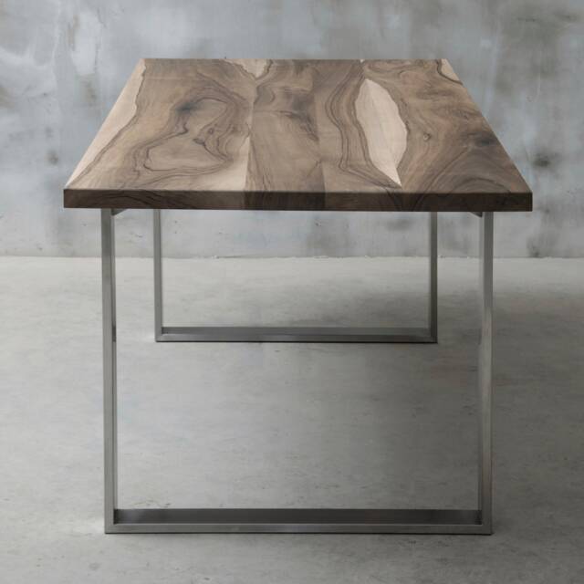 Live Edge Dining Table, Walnut Table, Slabs Wooden Industrial Dining Table - image 1