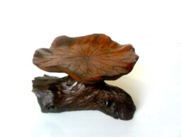 "Natural Wooden Bowl Rustic Driftwood Lotus Leaf Art Handmade Teak Wood Home Decor/Zen Gift Rustikalen Sch??sse 9""x7""x5.5"