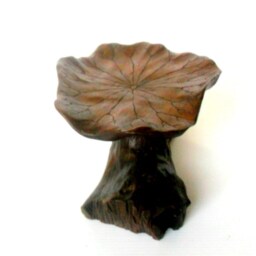 "Natural Wooden Bowl Rustic Driftwood Lotus Leaf Art Handmade Teak Wood Home Decor/Zen Gift Rustikalen Sch??sse 9""x7""x5.5" - thumbnail 3