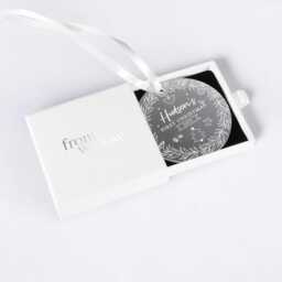 Personalised Babys First Christmas Decoration, Baby's 1st Rabbit New Baby Gift, Bauble - thumbnail 3