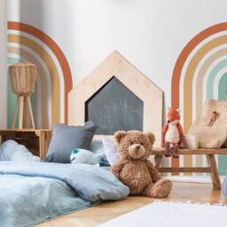 Oversized Rainbow Wall Decal, Removable Peel & Stick, Nursery Decor - thumbnail 2