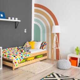 Oversized Rainbow Wall Decal, Removable Peel & Stick, Nursery Decor - thumbnail 3