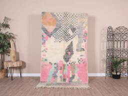Vintage Boujaad Rug, Authentic Moroccan Rug 4x7 Ft - thumbnail 1